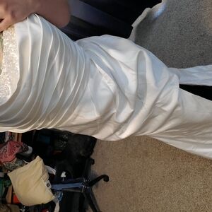 Elegant White Wedding Dress Size 14